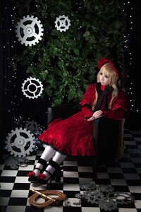Rating: Safe Score: 0 Tags: 1girl argyle argyle_background argyle_legwear blonde_hair blue_eyes board_game bonnet book bow chair checkerboard_cookie checkered checkered_background checkered_floor checkered_kimono checkered_scarf checkered_skirt chess_piece clock cookie curtains diamond_(shape) dress flag floor flower long_hair mirror on_floor perspective pocket_watch red_dress reflection reflective_floor rose shinku sitting solo tile_floor tile_wall tiles vanishing_point User: admin