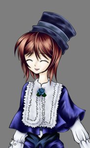Rating: Safe Score: 0 Tags: 1girl argyle argyle_background blue_flower blue_rose brown_hair checkered checkered_background checkered_floor chess_piece closed_eyes dress flower gloves hat image rose short_hair smile solo souseiseki top_hat User: admin