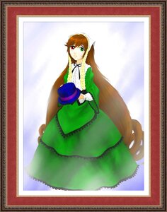 Rating: Safe Score: 0 Tags: 1girl brown_hair dress green_dress green_eyes heterochromia image long_hair long_sleeves looking_at_viewer red_eyes solo suiseiseki very_long_hair watering_can User: admin