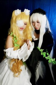 Rating: Safe Score: 0 Tags: 2girls blonde_hair closed_eyes dress flower frills gothic_lolita lips lolita_fashion long_hair multiple_cosplay multiple_girls tagme white_dress white_hair User: admin