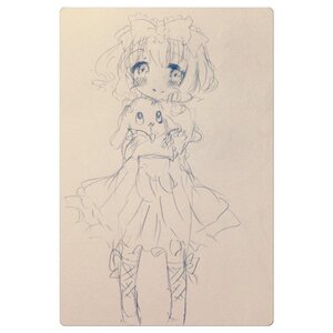 Rating: Safe Score: 0 Tags: 1girl bangs blush bow closed_mouth dress eyebrows_visible_through_hair hinaichigo holding holding_animal image long_sleeves looking_at_viewer monochrome sketch smile solo traditional_media User: admin