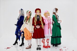 Rating: Safe Score: 0 Tags: 4girls black_footwear blonde_hair blood blue_eyes boots brown_hair dress flower hair_ornament hat high_heels lineup long_hair long_sleeves looking_at_viewer multiple_boys multiple_cosplay multiple_girls pantyhose silver_hair tagme User: admin