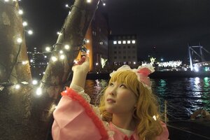Rating: Safe Score: 0 Tags: 1girl blonde_hair building city city_lights cityscape hinaichigo long_hair night solo User: admin