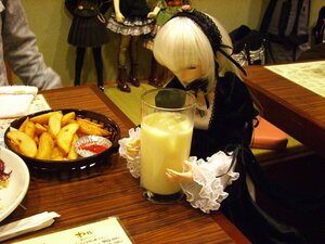 Rating: Safe Score: 0 Tags: alcohol beer beer_mug black_dress black_legwear cup doll dress food frills holding indoors mug multiple_girls pantyhose photo solo standing suigintou User: admin