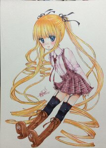 Rating: Safe Score: 0 Tags: 1girl black_legwear blonde_hair blue_eyes blush boots colored_pencil_(medium) cross-laced_footwear drill_hair hair_ribbon image knee_boots lace-up_boots long_hair long_sleeves marker_(medium) pastel_(medium) plaid plaid_skirt ribbon shinku skirt solo standing thighhighs traditional_media twin_drills twintails underwear very_long_hair watercolor_(medium) User: admin