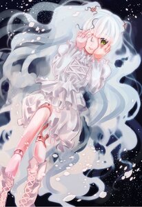 Rating: Safe Score: 0 Tags: 1girl barefoot doll_joints dress frills full_body green_eyes hair_ornament image joints kirakishou long_hair long_sleeves lying one_eye_closed solo star_(sky) very_long_hair white_dress white_hair User: admin