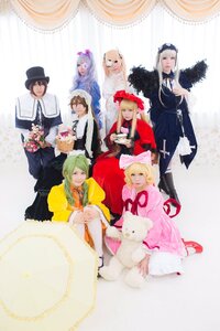 Rating: Safe Score: 0 Tags: blonde_hair blue_eyes brown_hair closed_eyes dress everyone flower green_hair hair_ornament hat long_hair multiple_boys multiple_cosplay multiple_girls short_hair stuffed_animal tagme top_hat User: admin