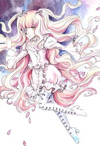 Rating: Safe Score: 0 Tags: 1girl boots cherry_blossoms dress eyepatch flower frills gradient_hair hair_ornament high_heel_boots high_heels image kirakishou long_hair multicolored_hair personification petals pink_hair rose solo thigh_boots thighhighs ultimate_madoka very_long_hair white_footwear yellow_eyes User: admin