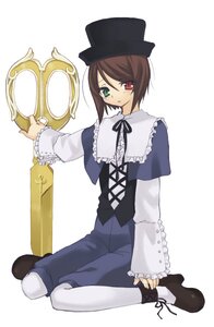Rating: Safe Score: 0 Tags: 1girl bangs brown_hair dress frills full_body green_eyes hat heterochromia image long_sleeves looking_at_viewer pantyhose piyodera_mucha red_eyes rozen_maiden shoes short_hair simple_background sitting solo souseiseki top_hat white_background white_legwear User: admin