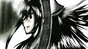 Rating: Safe Score: 0 Tags: 1girl black_hair greyscale image japanese_clothes kimono long_hair monochrome solo suiseiseki User: admin