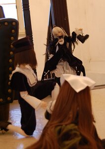 Rating: Safe Score: 0 Tags: black_dress blonde_hair blurry blurry_background blurry_foreground depth_of_field doll dress indoors long_hair long_sleeves motion_blur multiple_dolls multiple_girls sitting tagme User: admin
