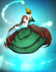 Rating: Safe Score: 0 Tags: 1girl brown_hair dress green_dress heterochromia image long_hair long_sleeves mermaid monster_girl red_eyes solo suiseiseki underwater very_long_hair water User: admin