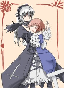 Rating: Safe Score: 0 Tags: 2girls black_wings closed_eyes dress frilled_sleeves frills hairband hug image long_hair long_sleeves multiple_girls open_mouth pair red_eyes short_hair silver_hair smile souseiseki suigintou wings User: admin