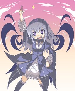 Rating: Safe Score: 0 Tags: 1girl black_wings dress frills gothic_lolita hairband image index_finger_raised kamina_pose lolita_fashion lolita_hairband long_hair long_sleeves open_mouth pointing pointing_up purple_eyes rikumaru rose rozen_maiden silver_hair solo suigintou wings User: admin