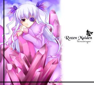 Rating: Safe Score: 0 Tags: 1girl barasuishou box dress eyepatch frills hair_ribbon image long_hair long_sleeves looking_at_viewer lying ribbon solo very_long_hair yellow_eyes User: admin