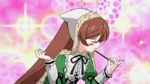 Rating: Safe Score: 0 Tags: 1girl brown_hair closed_eyes dress frills green_dress image long_hair long_sleeves ribbon solo sparkle suiseiseki upper_body User: admin