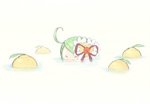 Rating: Safe Score: 0 Tags: ahoge food green_hair image kanaria leaf no_humans simple_background solo white_background User: admin