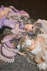 Rating: Safe Score: 0 Tags: 2girls closed_eyes curly_hair dress flower frills hair_ornament lips long_hair multiple_cosplay multiple_girls necklace rose tagme User: admin
