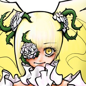 Rating: Safe Score: 0 Tags: 1girl blonde_hair blush face flower image kirakishou long_hair plant rose smile solo thorns vines white_flower white_rose yellow_eyes User: admin