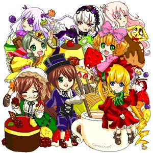 Rating: Safe Score: 0 Tags: 6+girls :p blonde_hair blue_eyes bonnet bow brown_hair cake closed_eyes dress eyepatch food frills fruit green_dress green_eyes hat heterochromia hina_ichigo image kanaria long_hair long_sleeves multiple multiple_girls pink_bow pink_dress shinku siblings sisters smile souseiseki strawberry suigintou suiseiseki tagme tongue tongue_out twins very_long_hair User: admin