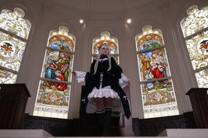 Rating: Safe Score: 0 Tags: blonde_hair cape dress hat indoors long_hair mirror multiple_boys painting_(object) photo_(object) picture_frame solo standing suigintou User: admin