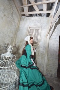 Rating: Safe Score: 0 Tags: 1girl birdcage blue_dress brown_hair cage dress green_dress long_hair solo standing suiseiseki User: admin