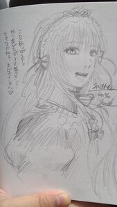 Rating: Safe Score: 0 Tags: 1girl bow greyscale hairband image lolita_hairband long_hair looking_at_viewer monochrome open_mouth photo sketch smile solo suigintou traditional_media User: admin