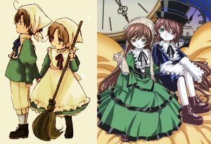 Rating: Safe Score: 0 Tags: blue_dress boots brown_hair dress green_dress green_eyes hat head_scarf heterochromia image long_hair long_sleeves looking_at_viewer multiple_girls pair red_eyes short_hair siblings souseiseki suiseiseki twins very_long_hair watering_can white_legwear User: admin