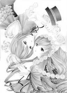 Rating: Safe Score: 0 Tags: 2girls commentary_request dress flower frills graphite_(medium) greyscale hairband hat heterochromia image lace long_hair long_sleeves megumi_(piyo7piyo9) monochrome multiple_girls pair photoshop_(medium) ribbon rose rozen_maiden short_hair siblings sisters souseiseki suiseiseki top_hat traditional_media twins very_long_hair User: admin