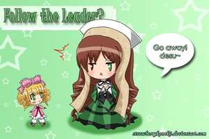 Rating: Safe Score: 0 Tags: 2girls blonde_hair bonnet bow brown_hair chibi dress drill_hair english_text frills green_background green_dress green_eyes hat head_scarf heterochromia hina_ichigo hinaichigo image long_hair long_sleeves multiple_girls open_mouth pair pink_bow red_eyes sparkle star_(symbol) starry_background suiseiseki User: admin