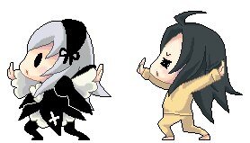 Rating: Safe Score: 0 Tags: 2girls ahoge black_eyes black_hair chibi image kakizaki_megu long_sleeves multiple_girls simple_background solo suigintou white_background wings User: admin