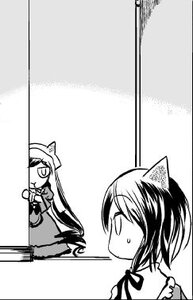 Rating: Safe Score: 0 Tags: 2girls animal_ears auto_tagged greyscale image monochrome multiple_girls pair ribbon short_hair souseiseki suiseiseki User: admin