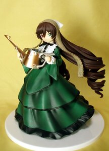 Rating: Safe Score: 0 Tags: 1girl brown_hair doll dress drill_hair frills full_body green_dress green_eyes heterochromia long_hair long_sleeves red_eyes ringlets solo suiseiseki twin_drills very_long_hair watering_can yellow_background User: admin