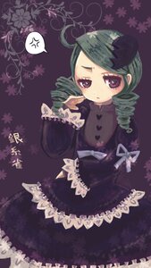 Rating: Safe Score: 0 Tags: 1girl ahoge anger_vein black_dress dress drill_hair frills gothic_lolita image kanaria lolita_fashion long_sleeves purple_eyes solo spoken_anger_vein twin_drills User: admin