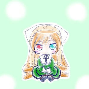 Rating: Safe Score: 0 Tags: 1girl blonde_hair blush chibi dress green_dress green_eyes head_scarf heterochromia image long_hair long_sleeves looking_at_viewer red_eyes solo standing suiseiseki very_long_hair User: admin