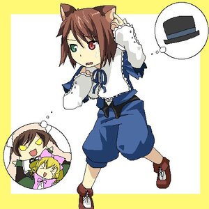 Rating: Safe Score: 0 Tags: 2girls animal_ears blonde_hair bow brown_hair cat_ears collar evil_smile full_body green_eyes hat head_scarf heterochromia hina_ichigo image kemonomimi_mode long_sleeves lowres multiple multiple_girls open_mouth pink_bow red_eyes ribbon rozen_maiden short_hair simple_background smile souseiseki standing suiseiseki tagme thought_bubble top_hat toriniku04 white_background yellow_eyes User: admin