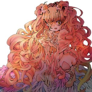 Rating: Safe Score: 0 Tags: 1girl dress flower frills hair_flower hair_ornament image kirakishou long_hair one_eye_closed pink_hair rose solo thighhighs two_side_up very_long_hair wings yellow_eyes zettai_ryouiki User: admin