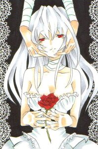 Rating: Safe Score: 0 Tags: 1girl bandaged_arm bandages bare_shoulders choker collarbone dress flower frills image long_hair red_eyes red_flower red_rose rose sarashi solo suigintou traditional_media watercolor_(medium) white_hair User: admin