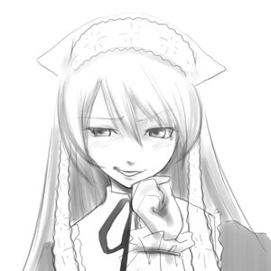 Rating: Safe Score: 0 Tags: 1girl auto_tagged blush buchi_(artist) frills greyscale image long_hair long_sleeves looking_at_viewer lowres monochrome rozen_maiden simple_background sketch smile solo suiseiseki white_background User: admin