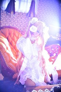 Rating: Safe Score: 0 Tags: 1girl dress flower kirakishou long_hair rose sitting solo white_flower white_rose User: admin