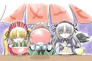 Rating: Safe Score: 0 Tags: 2girls 3girls black_wings blonde_hair bowl chopsticks closed_eyes dress eating food hairband image imai_kazunari long_hair long_sleeves multiple multiple_girls noodles ramen rice rozen_maiden shinku silver_hair spoon suigintou suiseiseki table tagme twintails wings User: admin