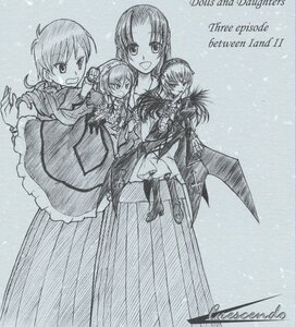 Rating: Safe Score: 0 Tags: dress image long_hair long_sleeves monochrome multiple_girls pair smile suigintou suiseiseki User: admin