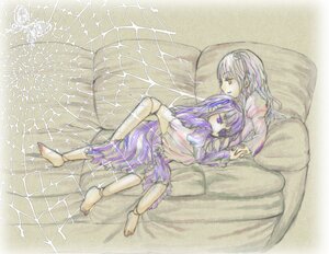 Rating: Safe Score: 0 Tags: 2girls auto_tagged barasuishou barefoot image kirakishou long_hair multiple_girls no_hat no_headwear pair patchouli_knowledge pillow profile purple_eyes purple_hair yellow_eyes User: admin