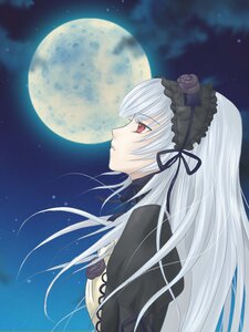 Rating: Safe Score: 0 Tags: 1girl dress flower full_moon hairband image lolita_hairband long_hair moon night night_sky profile purple_rose red_eyes rose silver_hair sky solo star_(sky) suigintou User: admin