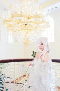 Rating: Safe Score: 0 Tags: 1girl bare_shoulders dress flower kirakishou long_hair solo wedding_dress white_dress white_hair User: admin