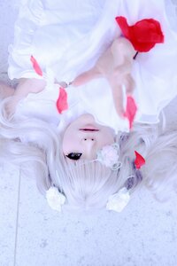 Rating: Safe Score: 0 Tags: 1girl bangs blurry flower hair_flower hair_ornament kirakishou lips long_hair looking_at_viewer parted_lips red_lips rose solo white_flower white_hair white_rose User: admin