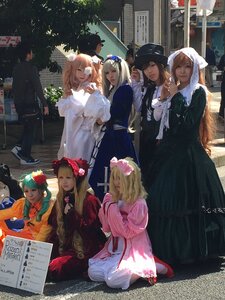 Rating: Safe Score: 0 Tags: 6+girls 91076 blonde_hair brown_hair closed_eyes dress flower hair_flower hair_ornament hat long_hair multiple_boys multiple_cosplay multiple_girls smile tagme User: admin