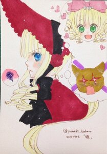 Rating: Safe Score: 0 Tags: 2girls :d blonde_hair blue_eyes blush bow drill_hair green_eyes hat heart hina_ichigo hinaichigo image long_hair marker_(medium) multiple_girls open_mouth pair photo pink_bow rose shinku smile spoken_squiggle squiggle traditional_media twin_drills User: admin
