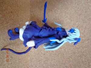 Rating: Safe Score: 0 Tags: 1girl barasuishou blue_bow blue_dress blue_flower blue_rose bow brown_background doll dress long_hair ribbon solo standing tail wings User: admin