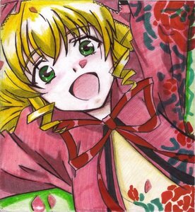 Rating: Safe Score: 0 Tags: 1girl :d blonde_hair blush drill_hair dutch_angle green_eyes hina_ichigo hinaichigo image looking_at_viewer open_mouth smile solo twin_drills upper_body User: admin